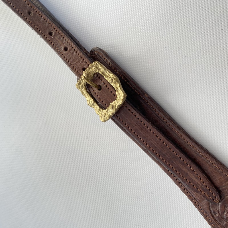 Tucker – Croupière En Cuir Noir – Équitation – Occasion