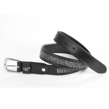 USG leather belt PRINCESS with glitter stones