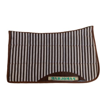 MARJOMAN SADDLE PAD FOR VAQUERA SADDLE LEATHER REINFORCED STRIPED