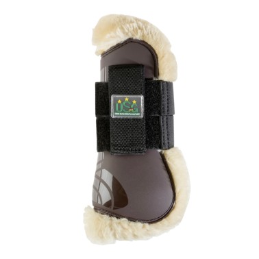 Tendon boots with synthetic fake-fur rim USG