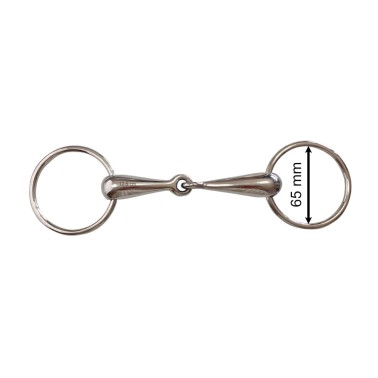 HOLLOW MOUTH SS SNAFFLE BIT 12,5