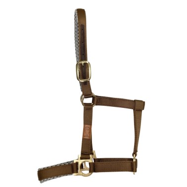 Marjoman double nylon halter reinforced with leather