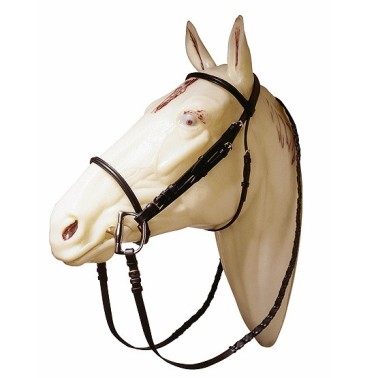 SNAFFLE BRIDLE LACE REINS WITH RAISED NOSEBAND