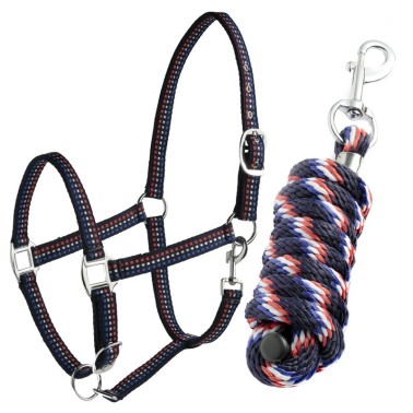 Daslo Dotted Halter-Lead Rope Set