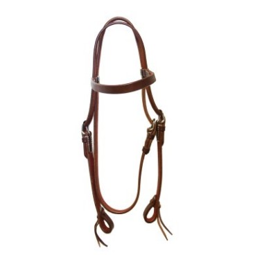 Brad Ren's headstall in american oiled leather