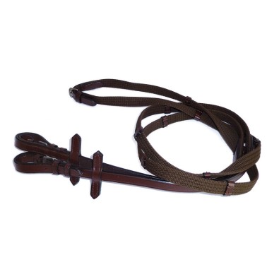 ENGLISH LEATHER AND COTTON REINS