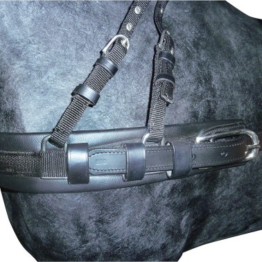 NYLON AND LEATHER BREASTPLATE HARNESS 2 HORSES