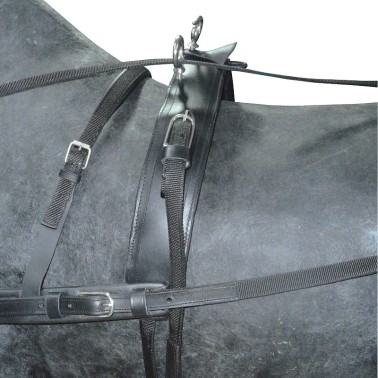 ECONOMIC NYLON AND LEATHER BREASTPLATE HARNESS 1 HORSE