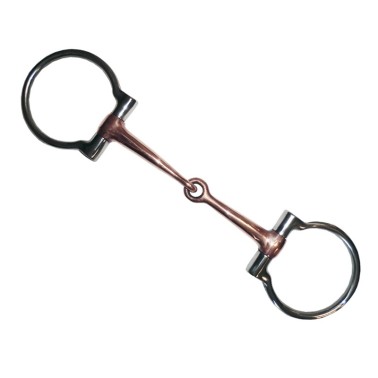SS NATOWA SNAFFLE BIT jointed copper mouth