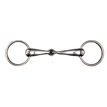 SS RING SNAFFLE BIT 23 mm. thick hollow mouth