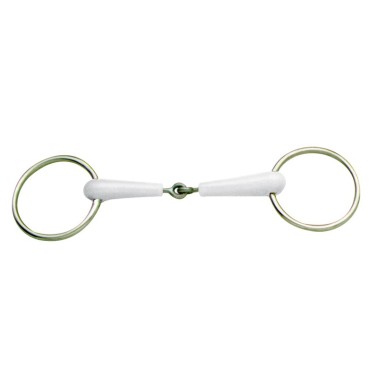 SS RING SNAFFLE BIT WITH JOINTED MOUTH 75MM, MINT F
