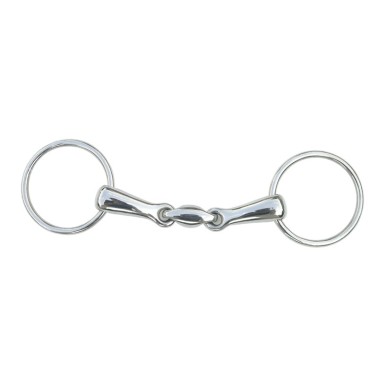 SS RING SNAFFLE BIT WITH ROUND FRENCH LINK