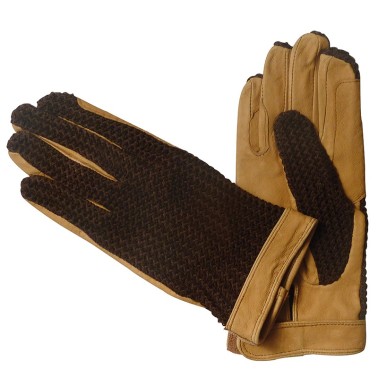 WOOL AND LEATHER GLOVES