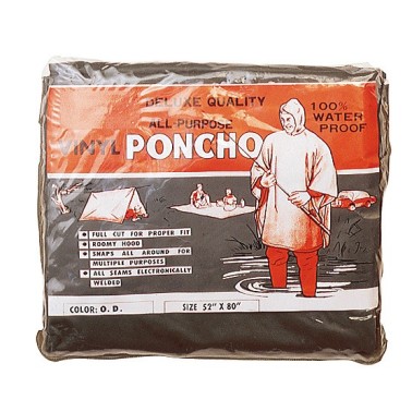 VYNIL PONCHO WITH PVC BUTTON