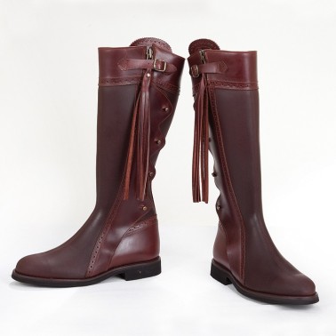 HUNTING BOOTS WITH ZIPPER AND BUTTONS
