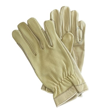COTTON AND LEATHER GLOVES