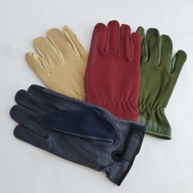 COTTON AND LEATHER GLOVES