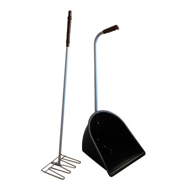 STABLE DUSTPAN WITH FORK