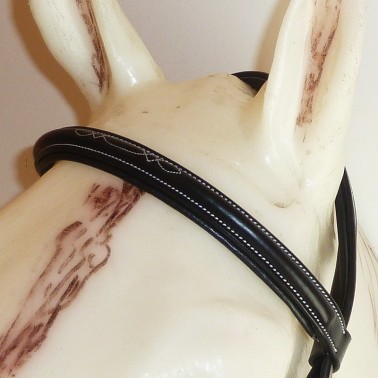 FULLY PADDED BRIDLE WITH SWEDISH NOSEBAND WITH GRIP REINS