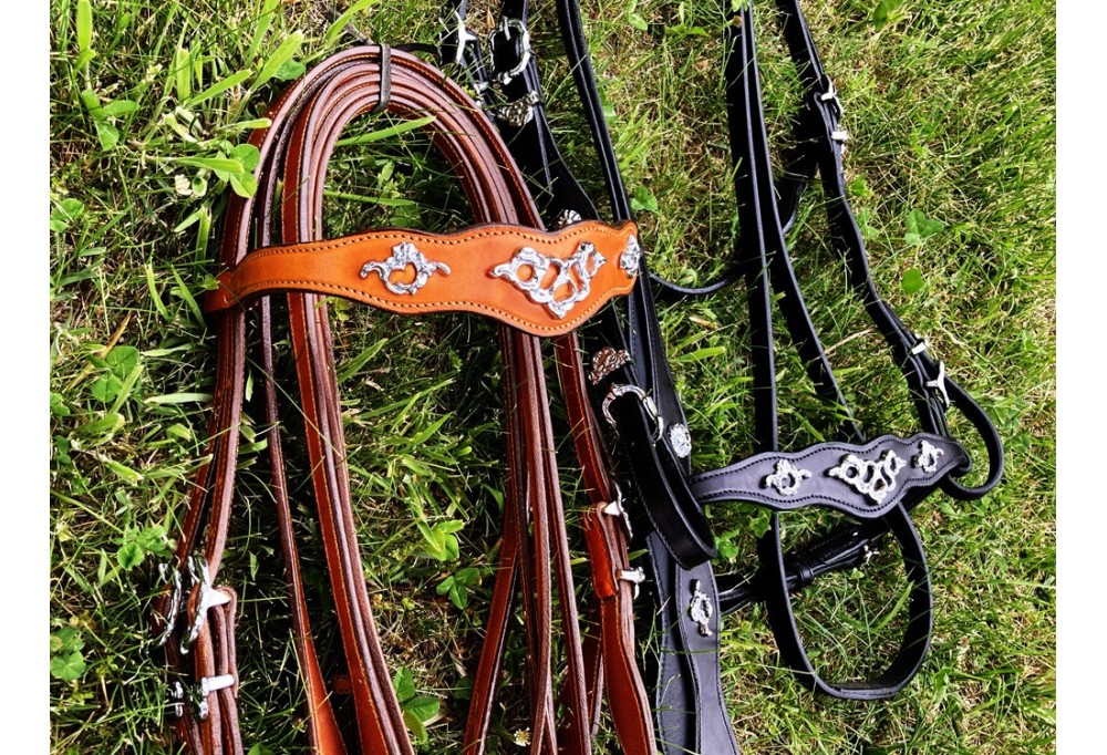 Parts, pieces and ornaments of a traditional Portuguese bridle